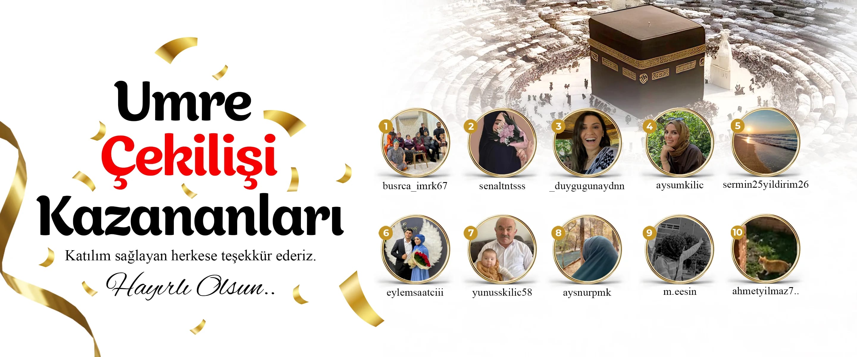 Umre çekilişi kazananları belli oldu — 10 talihlimize hayırlı olsun